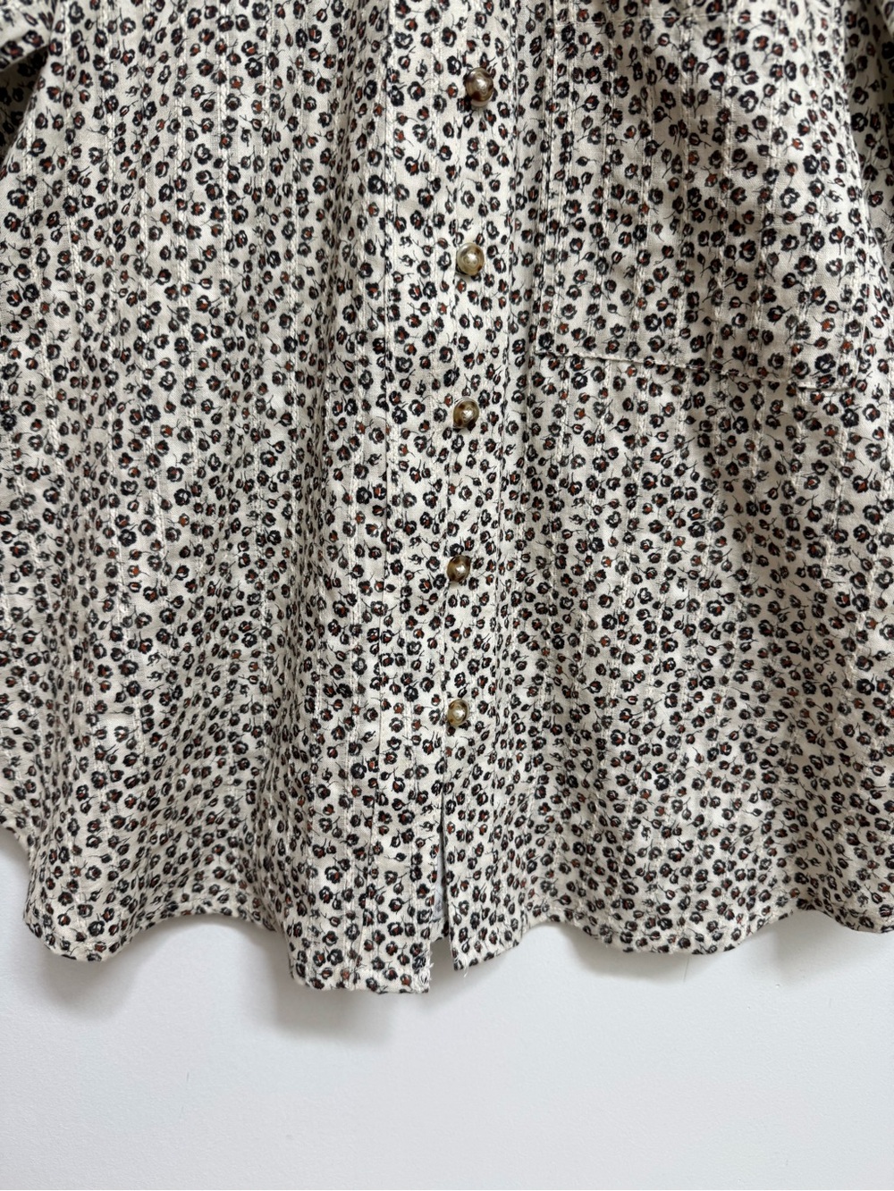 Pilcro Anthropologie Keira Collared Button Front Blouse Top Women Small Floral - Picture 5 of 13